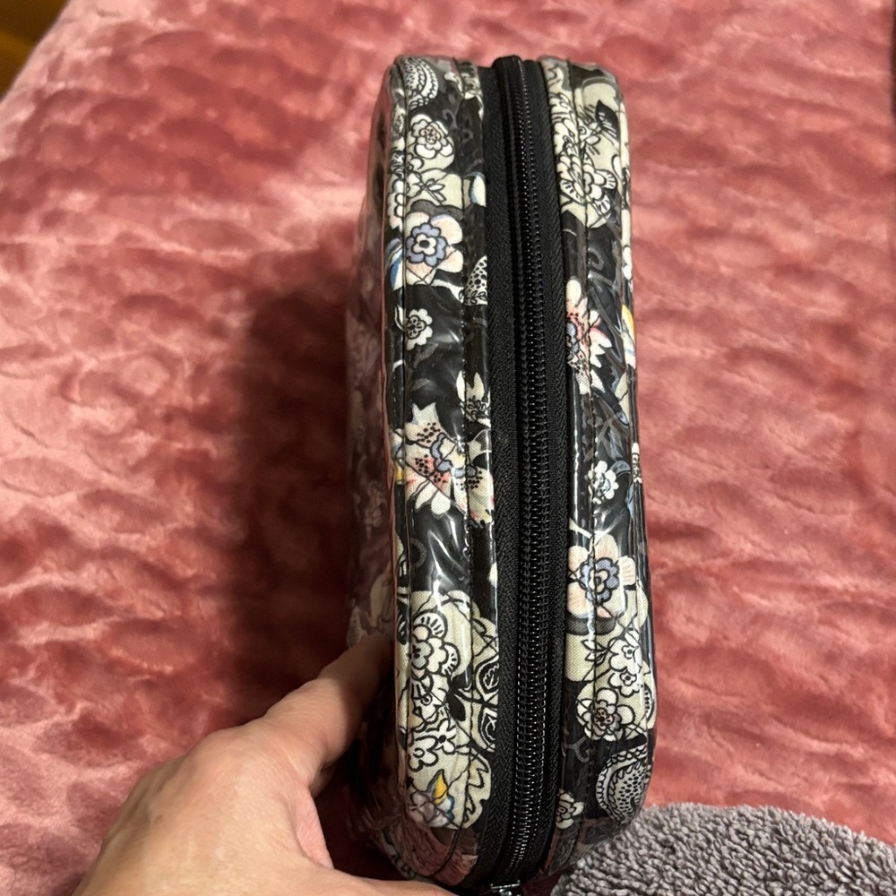 Vera Bradley Black and White Floral Cosmetic Case - Picture 4 of 9